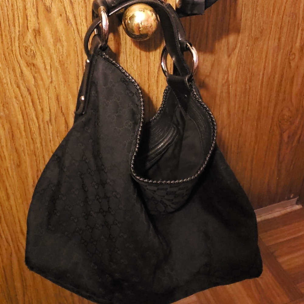Black Gucci Guccissima Horsebit handbag - Picture 1 of 7